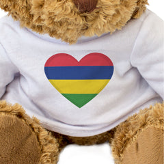 MAURITIUS FLAG HEART - Teddy Bear - Cute Cuddly Soft - Mauritian Gift Present
