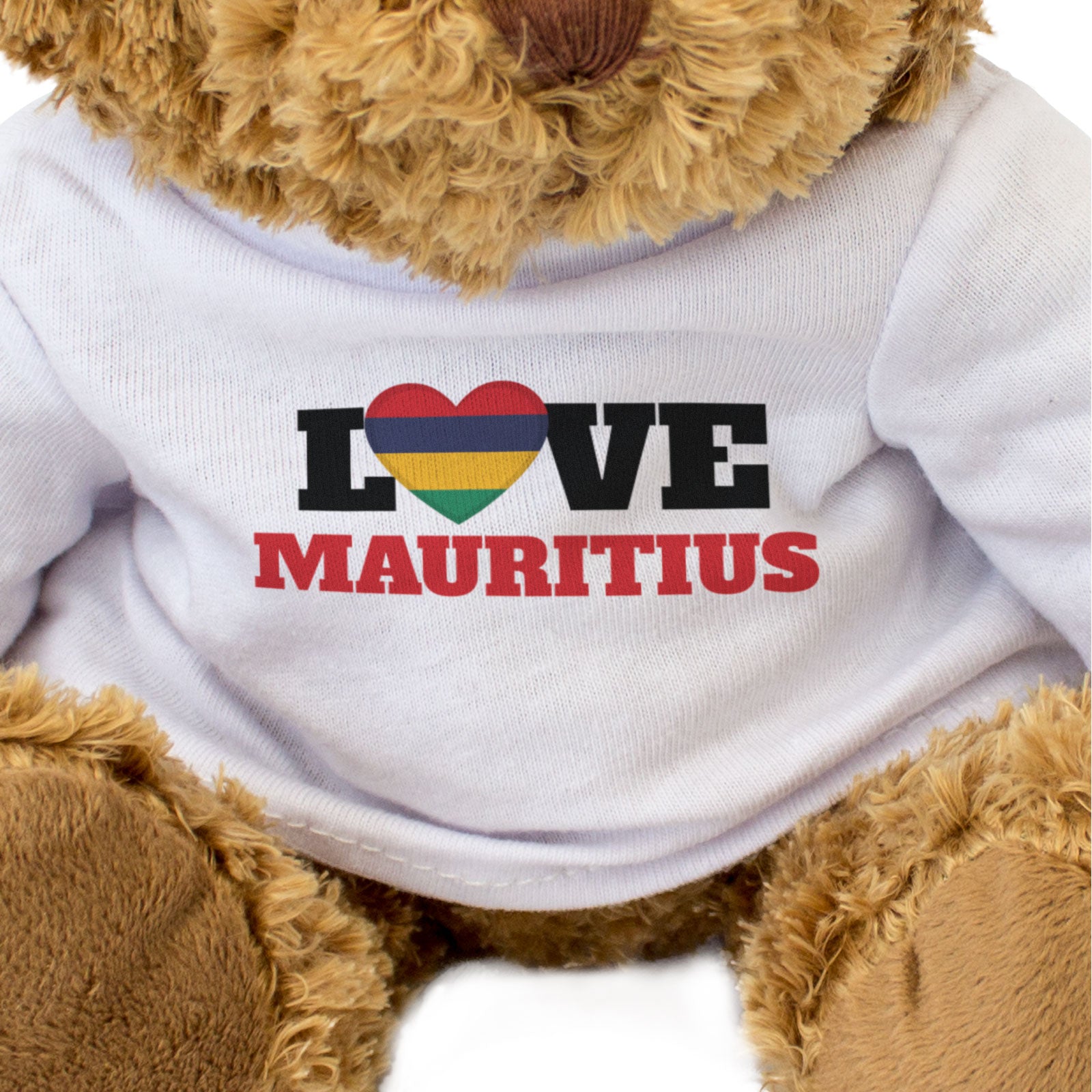 LOVE MAURITIUS (FLAG HEART) - Teddy Bear - Cute - Funny Souvenir Gift Present