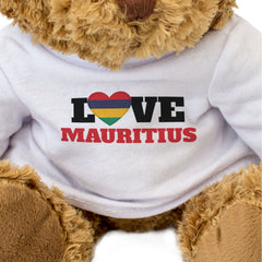 LOVE MAURITIUS (FLAG HEART) - Teddy Bear - Cute - Funny Souvenir Gift Present