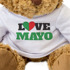 LOVE MAYO (COUNTY COLOURS HEART) - Teddy Bear - Funny Ireland Gift Present