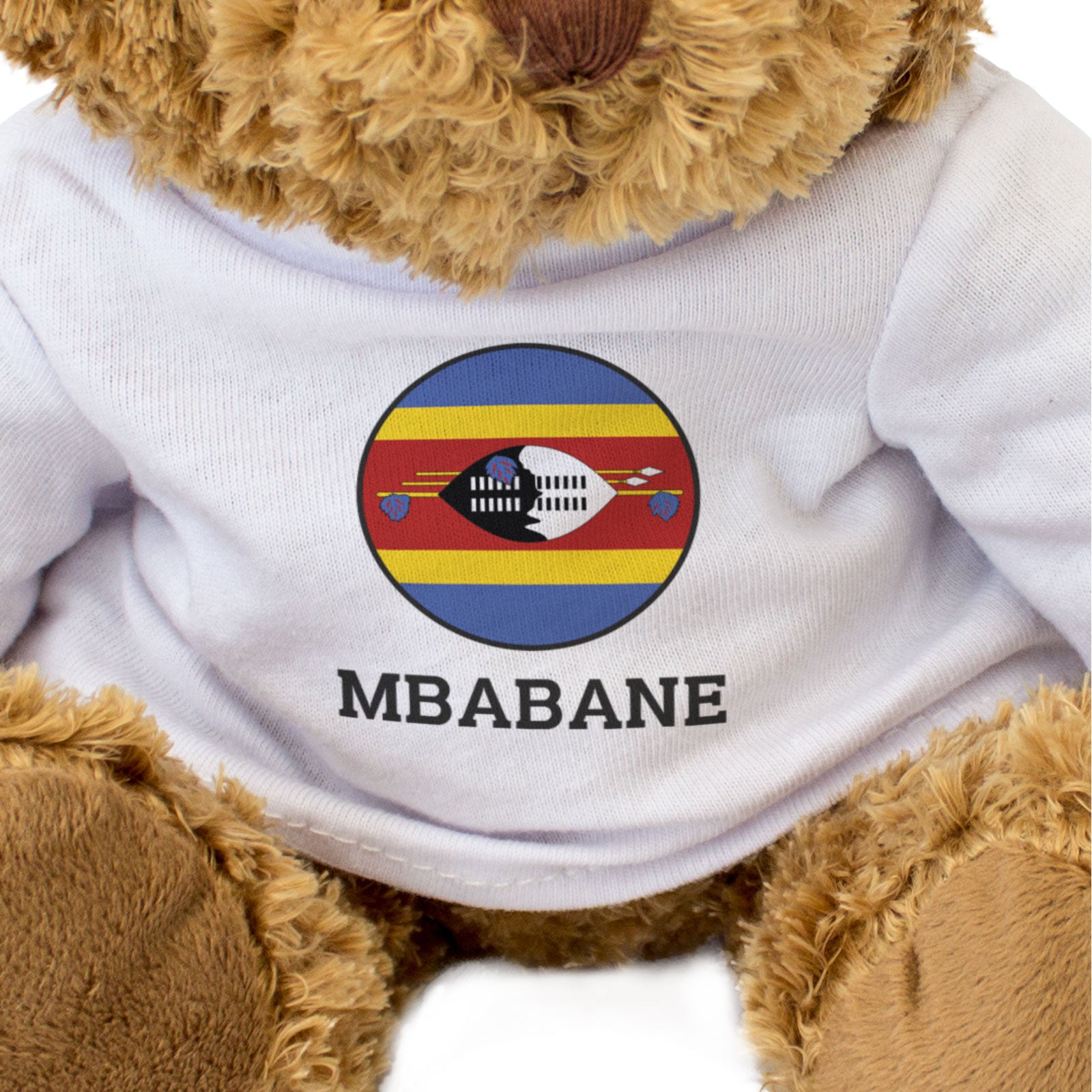 MBABANE (ESWATINI FLAG ROUNDEL) - Teddy Bear - Cute Souvenir Gift Present