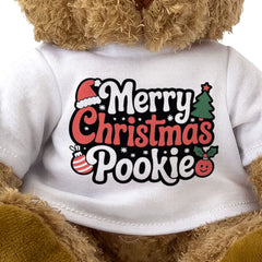 MERRY CHRISTMAS POOKIE (RED & GREEN) - Teddy Bear - Romantic - Xmas Gift Present