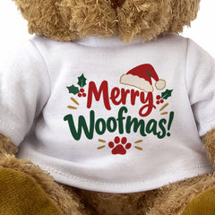MERRY WOOFMAS - Teddy Bear - Cute Funny - Dog Owner Christmas Gift Present