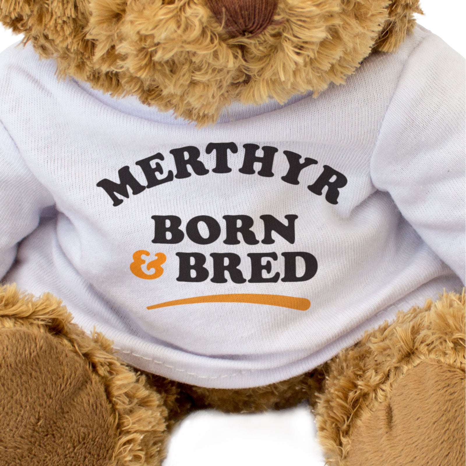 MERTHYR BORN & BRED - Teddy Bear - Cute Cuddly Soft - Gift Present