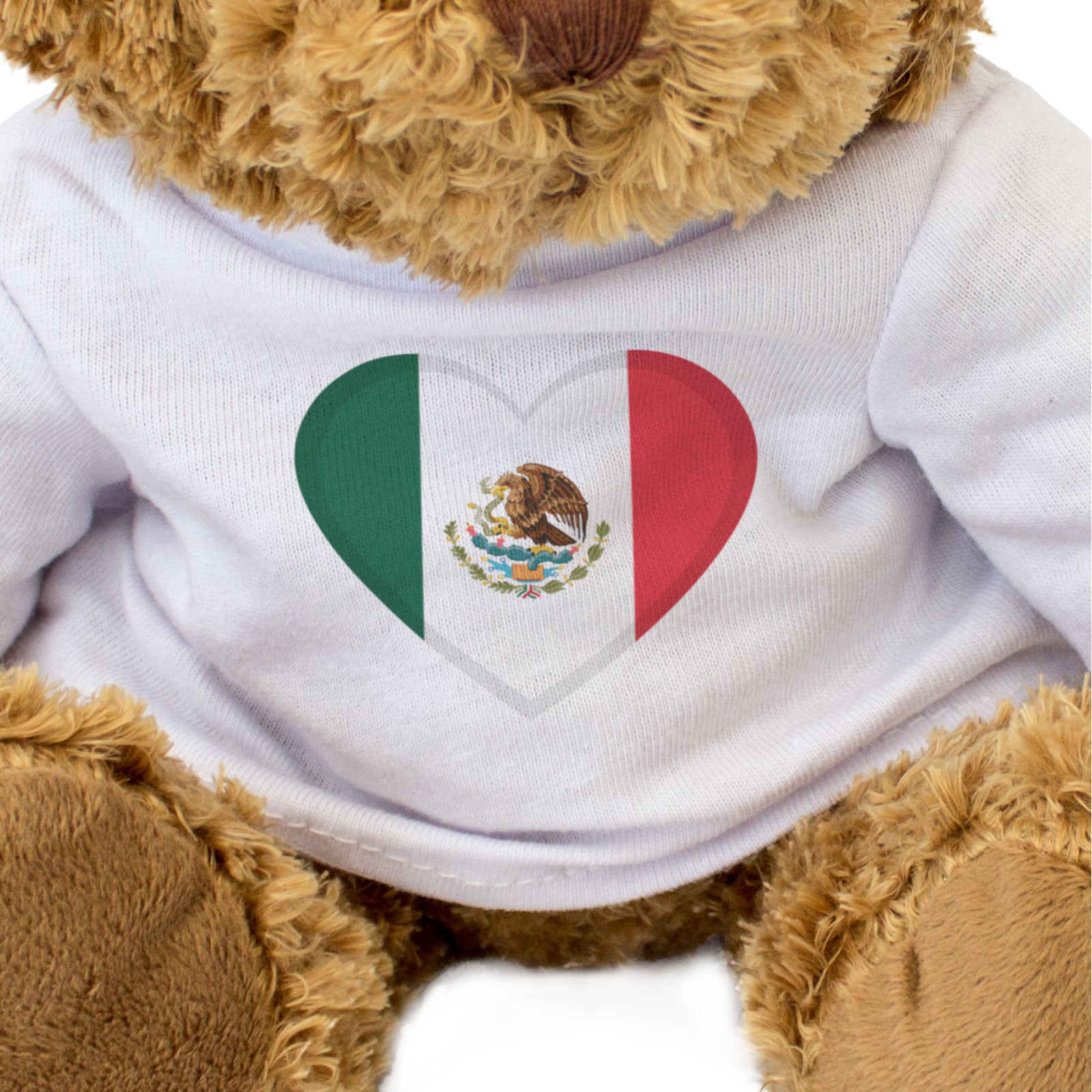 MEXICO FLAG HEART - Teddy Bear - Cute Cuddly Soft - Mexican Gift Present