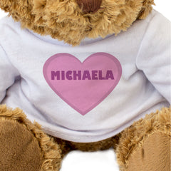 MICHAELA (PINK HEART) - Teddy Bear - Cute - Romantic Valentines Day Gift Present