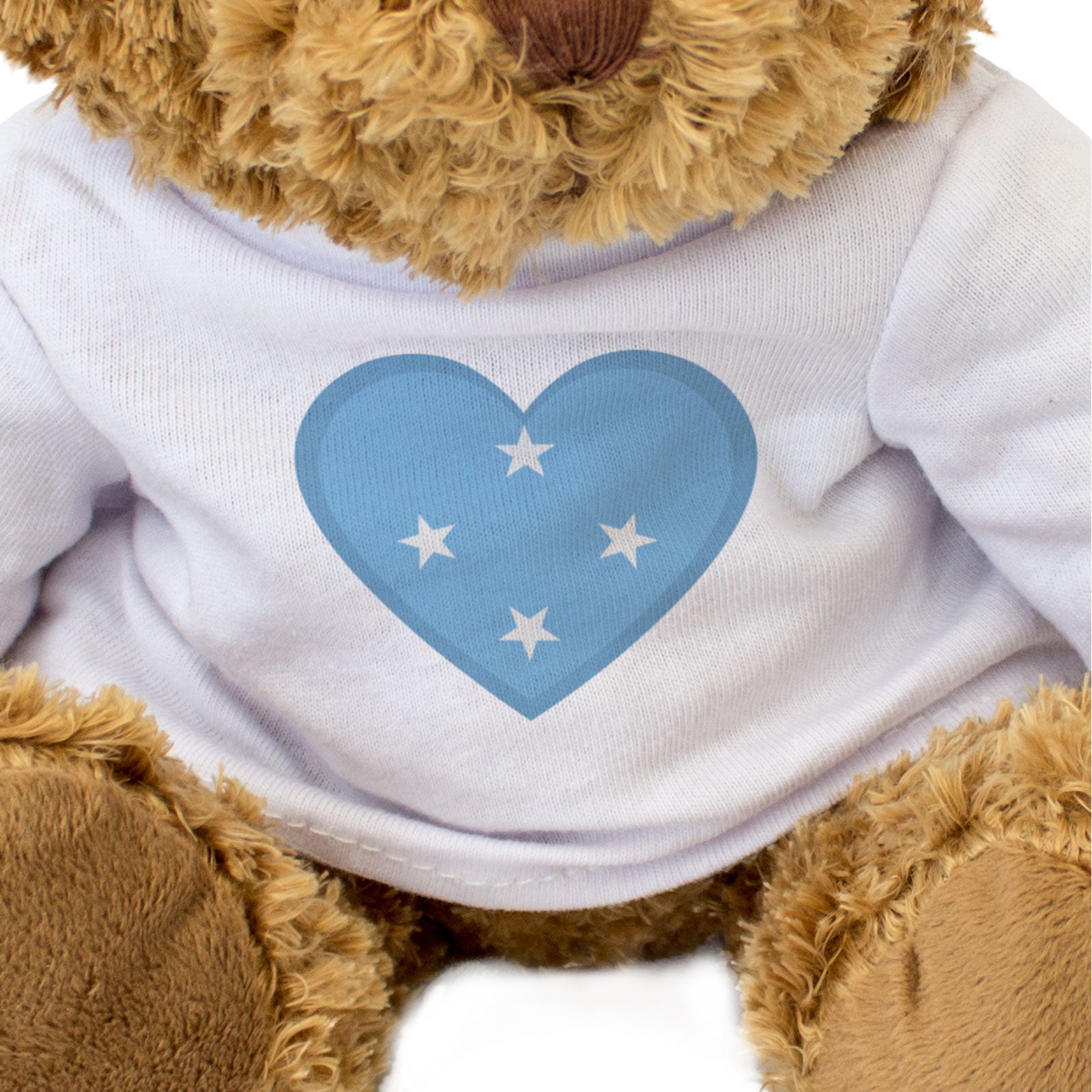 MICRONESIA FLAG HEART - Teddy Bear - Cute Cuddly - Micronesian Gift Present