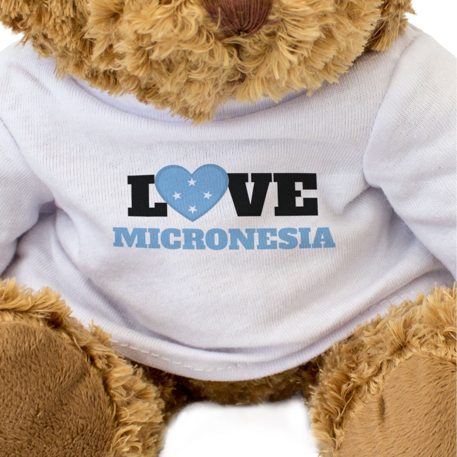 LOVE MICRONESIA (FLAG HEART) - Teddy Bear - Cute Funny - Souvenir Gift Present