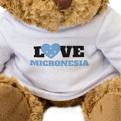 LOVE MICRONESIA (FLAG HEART) - Teddy Bear - Cute Funny - Souvenir Gift Present