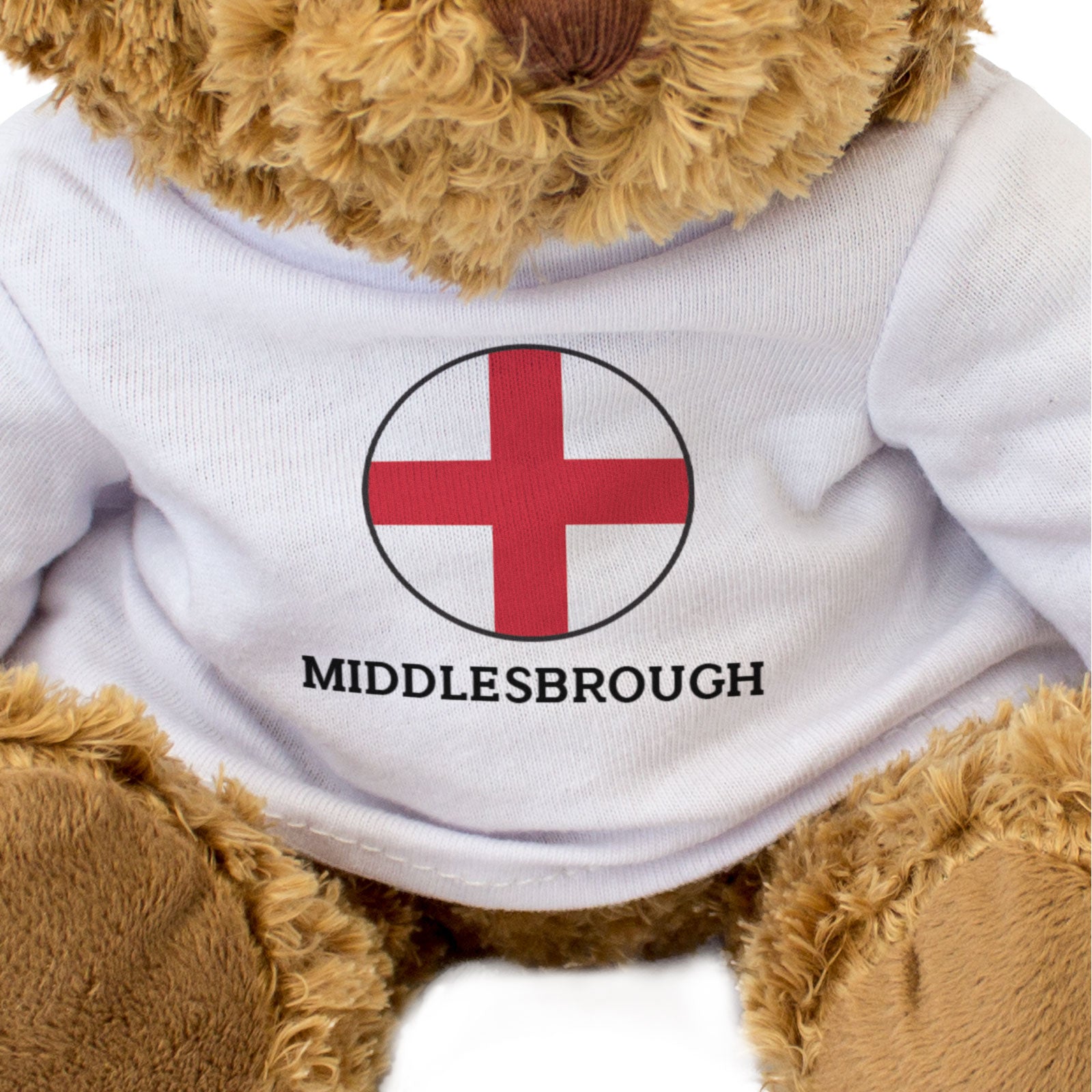 MIDDLESBROUGH (ENGLAND FLAG ROUNDEL) - Teddy Bear - Funny Souvenir Gift Present