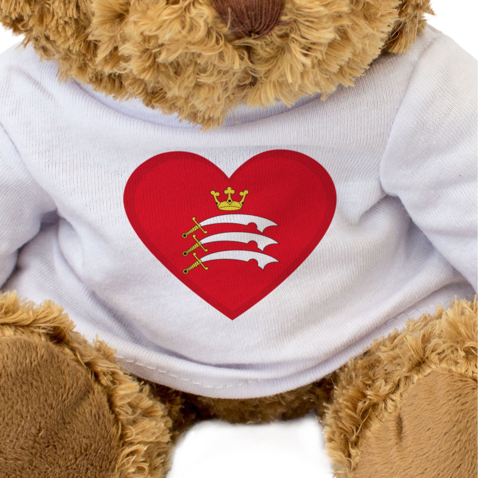 MIDDLESEX FLAG HEART - Teddy Bear - Cute Cuddly Soft - Gift Present