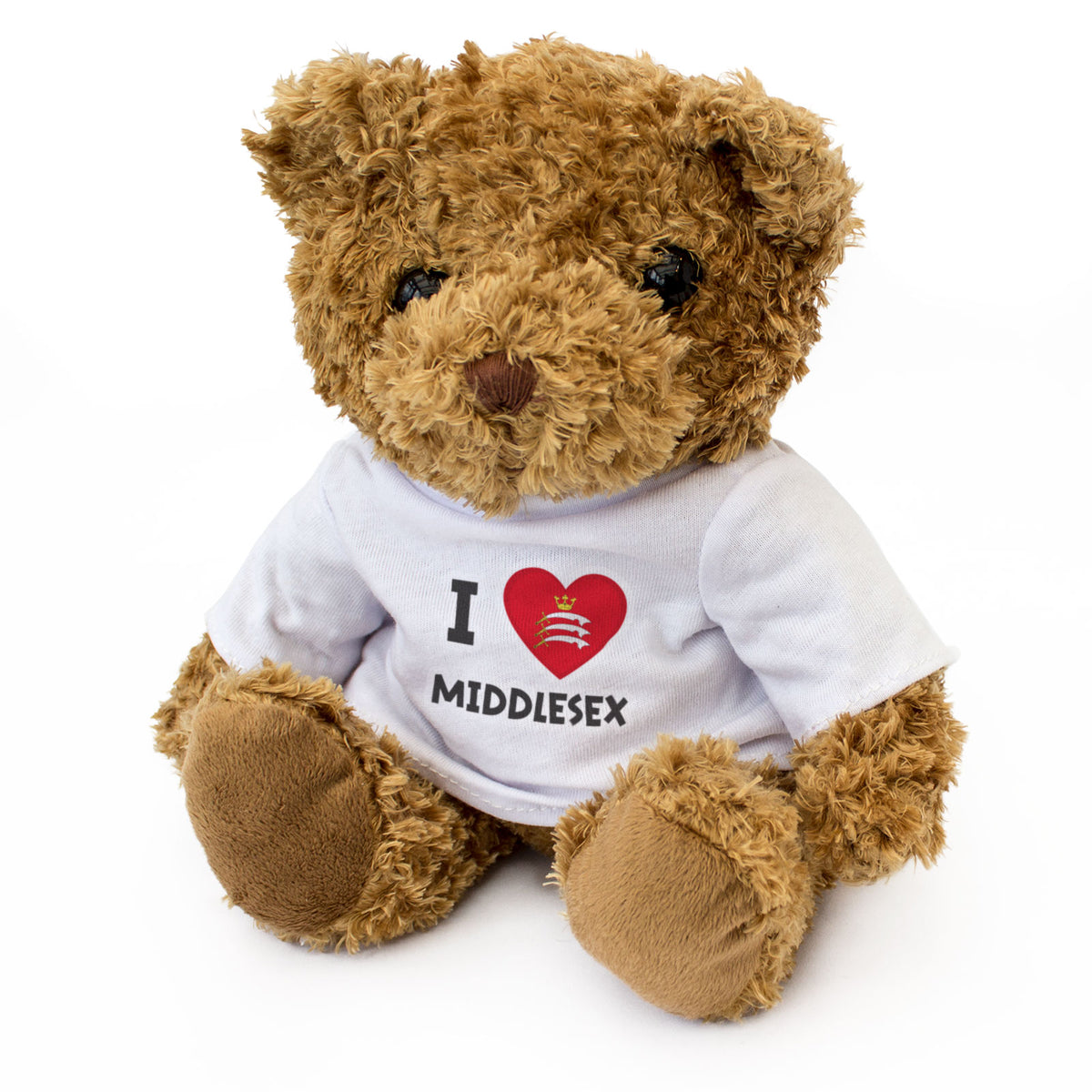 I LOVE MIDDLESEX FLAG - Teddy Bear - Cute Cuddly Soft Adorable - Gift Present