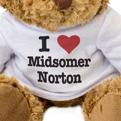 I LOVE MIDSOMER NORTON - Teddy Bear - Cute Cuddly - Funny Somerset Gift Present