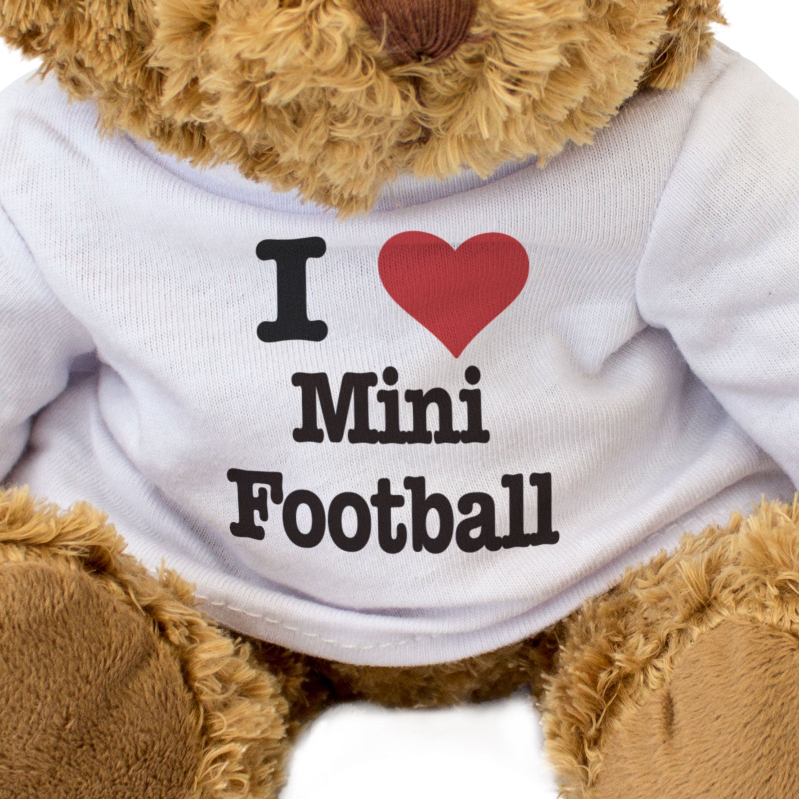 I LOVE MINI FOOTBALL - Teddy Bear - Cute Cuddly Soft Adorable - Gift Present