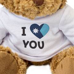 I LOVE YOU (MINNESOTA FLAG) - Teddy Bear - Cute - Romantic Partner Gift Present