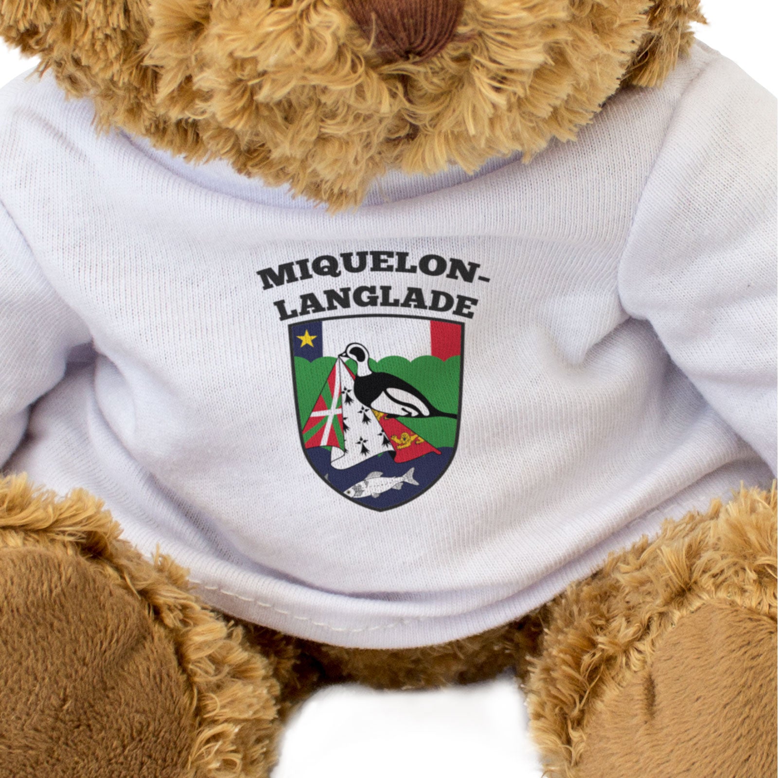 MIQUELON-LANGLADE FLAG - Teddy Bear - Cute Cuddly Soft - France Gift Present
