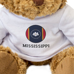 MISSISSIPPI FLAG ROUNDEL - Teddy Bear - Cute Cuddly Soft - USA Gift Present