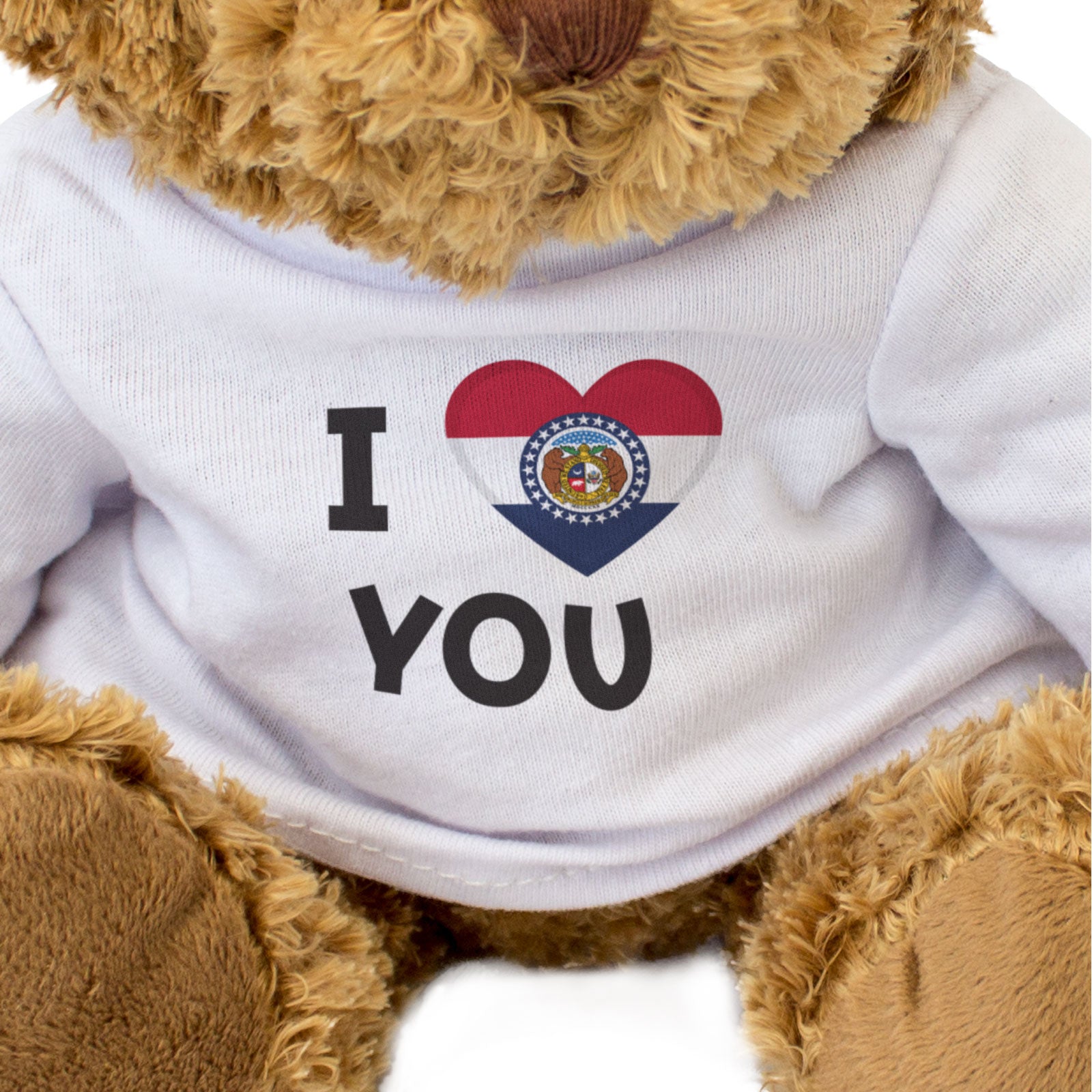 I LOVE YOU (MISSOURI FLAG) - Teddy Bear - Cute - Romantic Partner Gift Present
