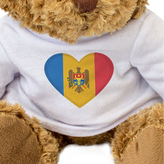 MOLDOVA FLAG HEART - Teddy Bear - Cute Cuddly Soft - Moldovan Gift Present