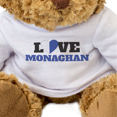 LOVE MONAGHAN (COUNTY COLOURS HEART) - Teddy Bear - Funny Ireland Gift Present