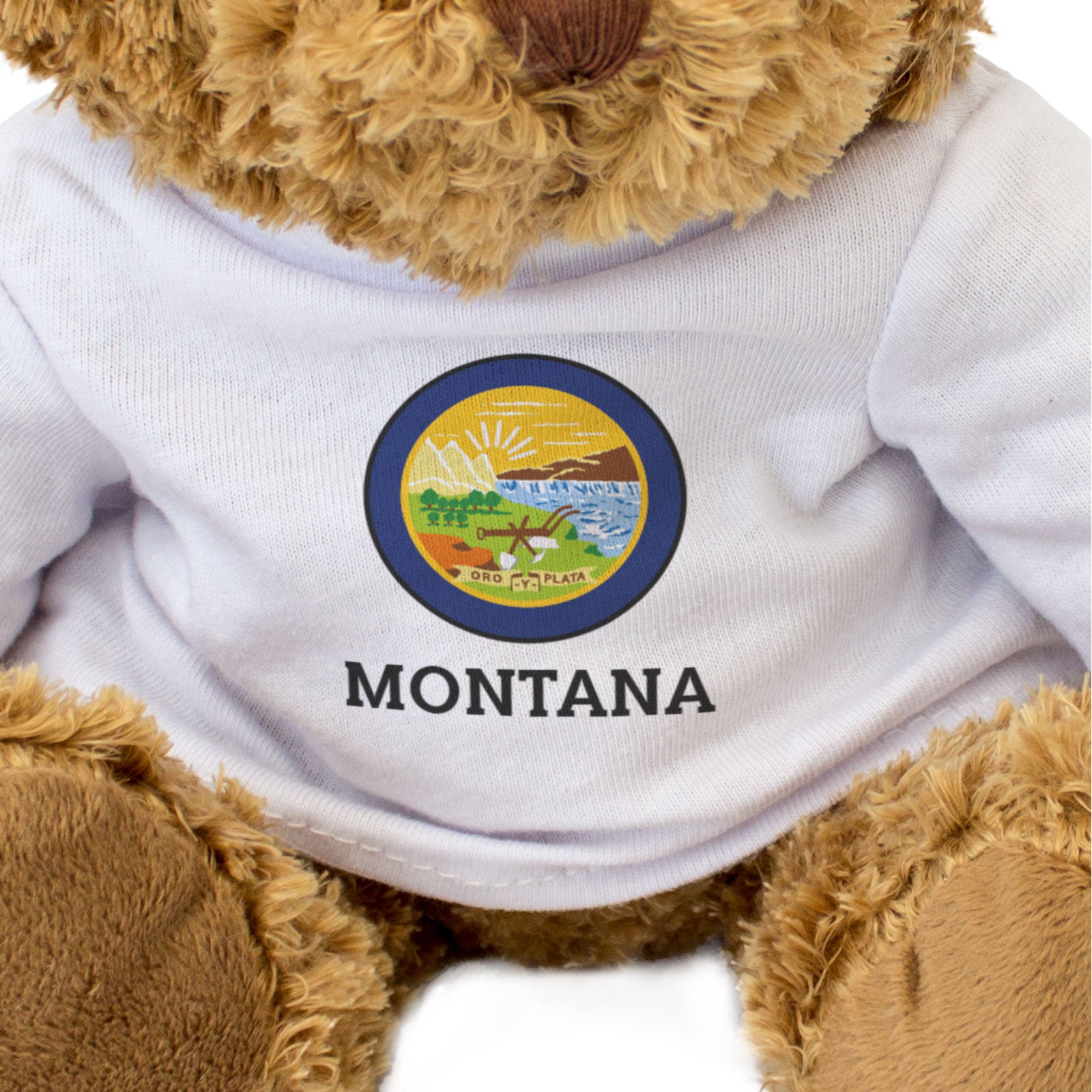 MONTANA FLAG ROUNDEL - Teddy Bear - Cute Cuddly Soft - USA Gift Present