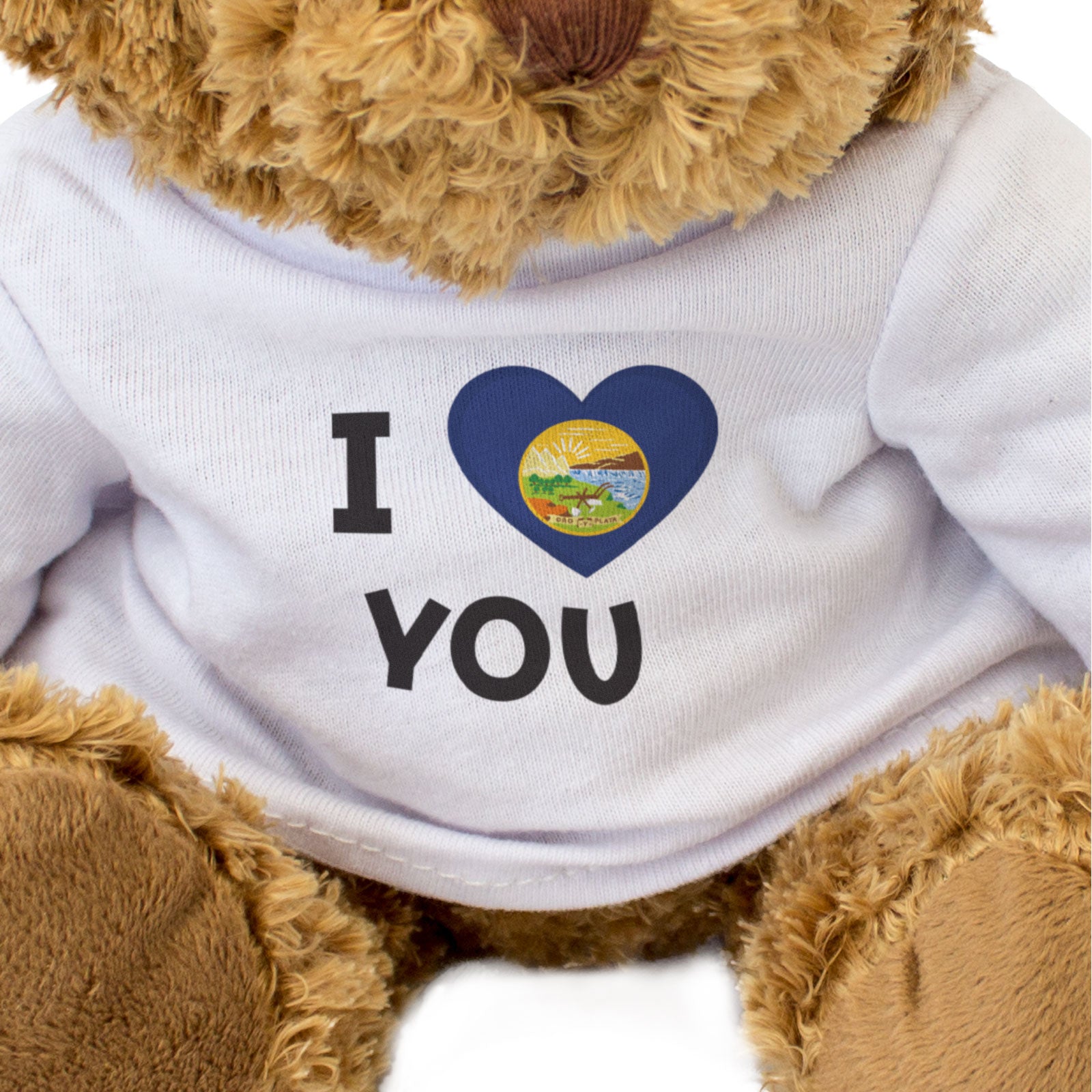 I LOVE YOU (MONTANA FLAG) - Teddy Bear - Cute - Romantic Partner Gift Present