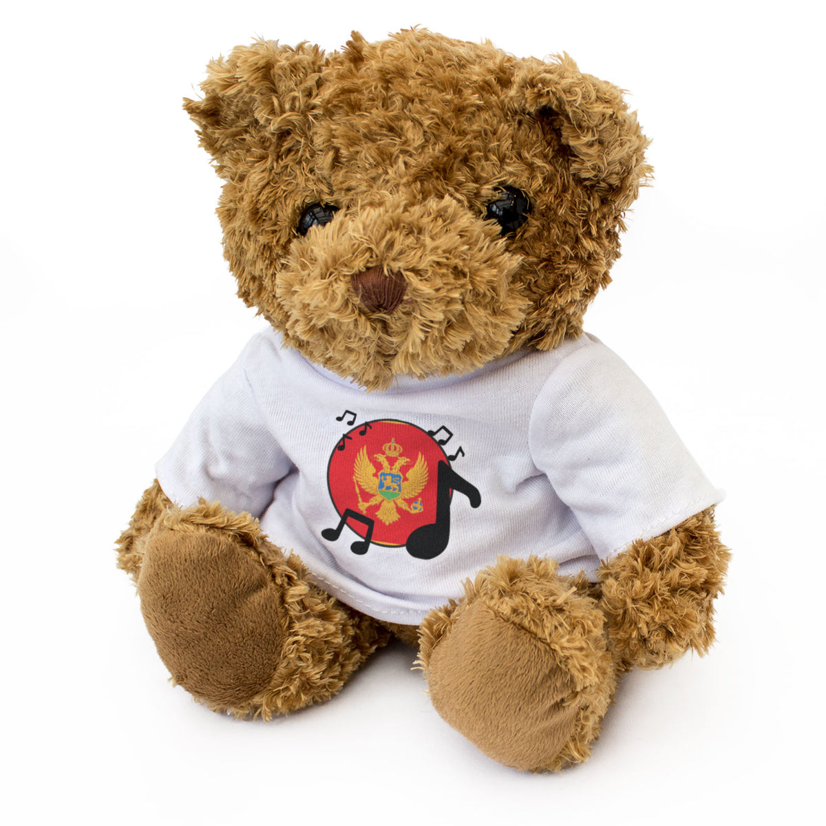 MONTENEGRO FLAG (MUSICAL NOTES) - Teddy Bear - Cute Music Fan Gift Present