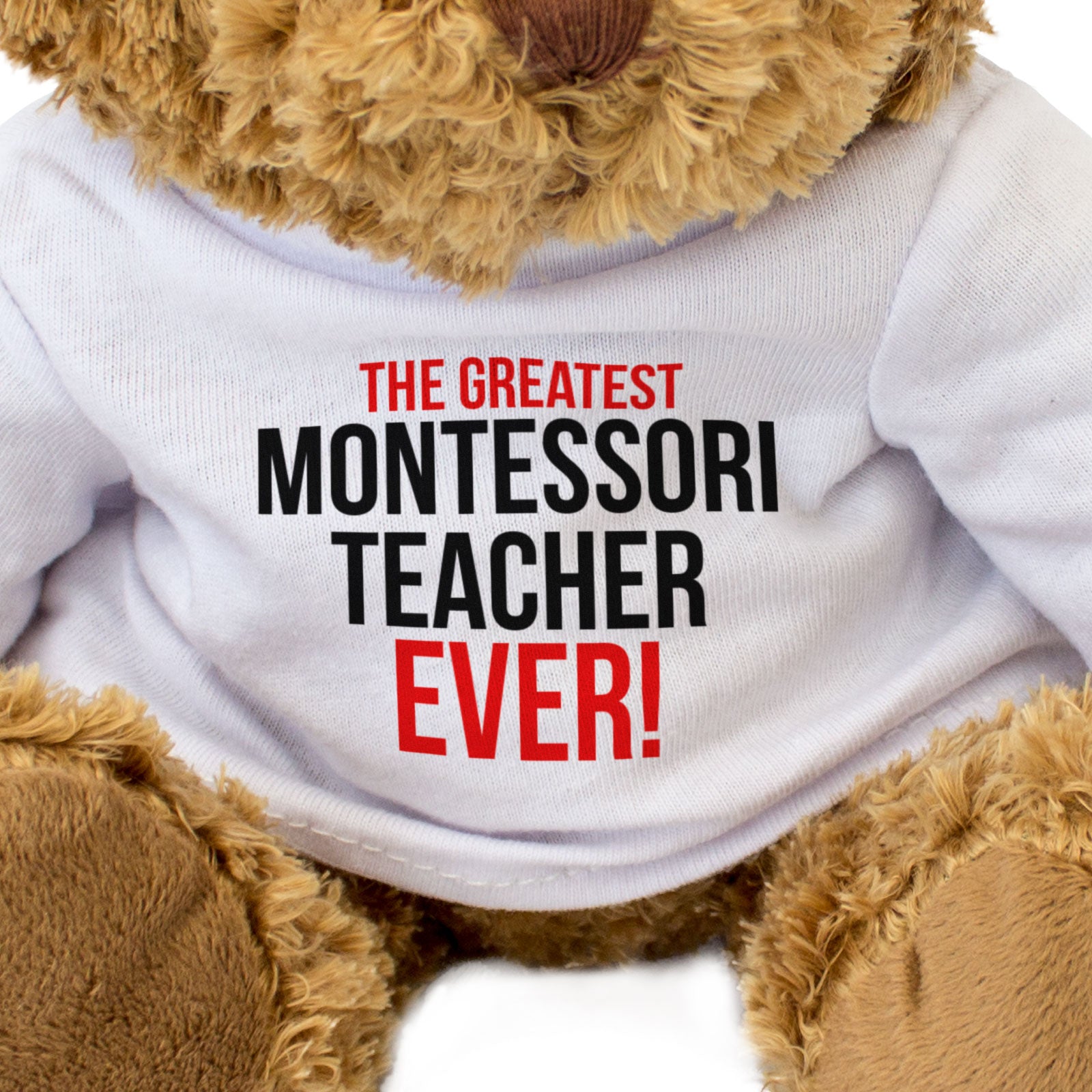 THE GREATEST MONTESSORI TEACHER EVER - Teddy Bear - Cute Cuddly - Gift Present