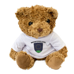 MONTPELIER CITY FLAG - Teddy Bear - Cute Cuddly Soft - Vermont Gift Present
