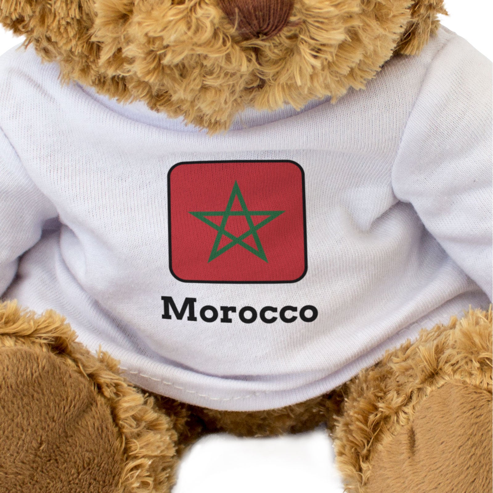 MOROCCO FLAG SQUARE - Teddy Bear - Cute Funny - Moroccan Souvenir Gift Present