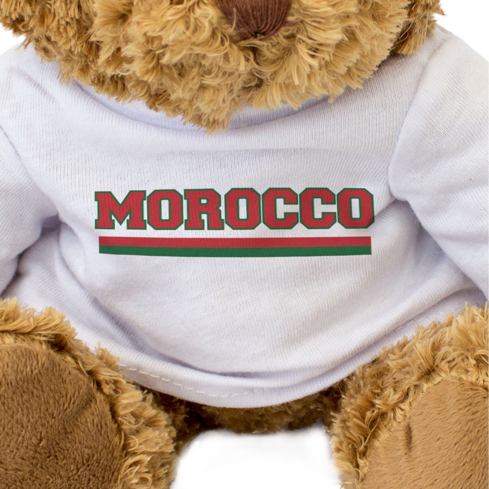 MOROCCO FLAG STRIPES - Teddy Bear - Cute Funny - Moroccan Souvenir Gift Present