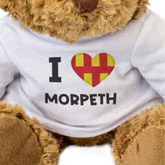 I LOVE MORPETH (NORTHUMBERLAND FLAG) - Teddy Bear - Cute - Funny Gift Present