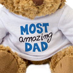 Most Amazing Dad (Blue) - Teddy Bear - Gift Present