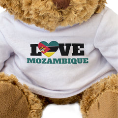 LOVE MOZAMBIQUE (FLAG HEART) - Teddy Bear - Cute - Funny Souvenir Gift Present