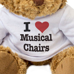 I LOVE MUSICAL CHAIRS - Teddy Bear - Cute Cuddly Soft Adorable - Gift Present