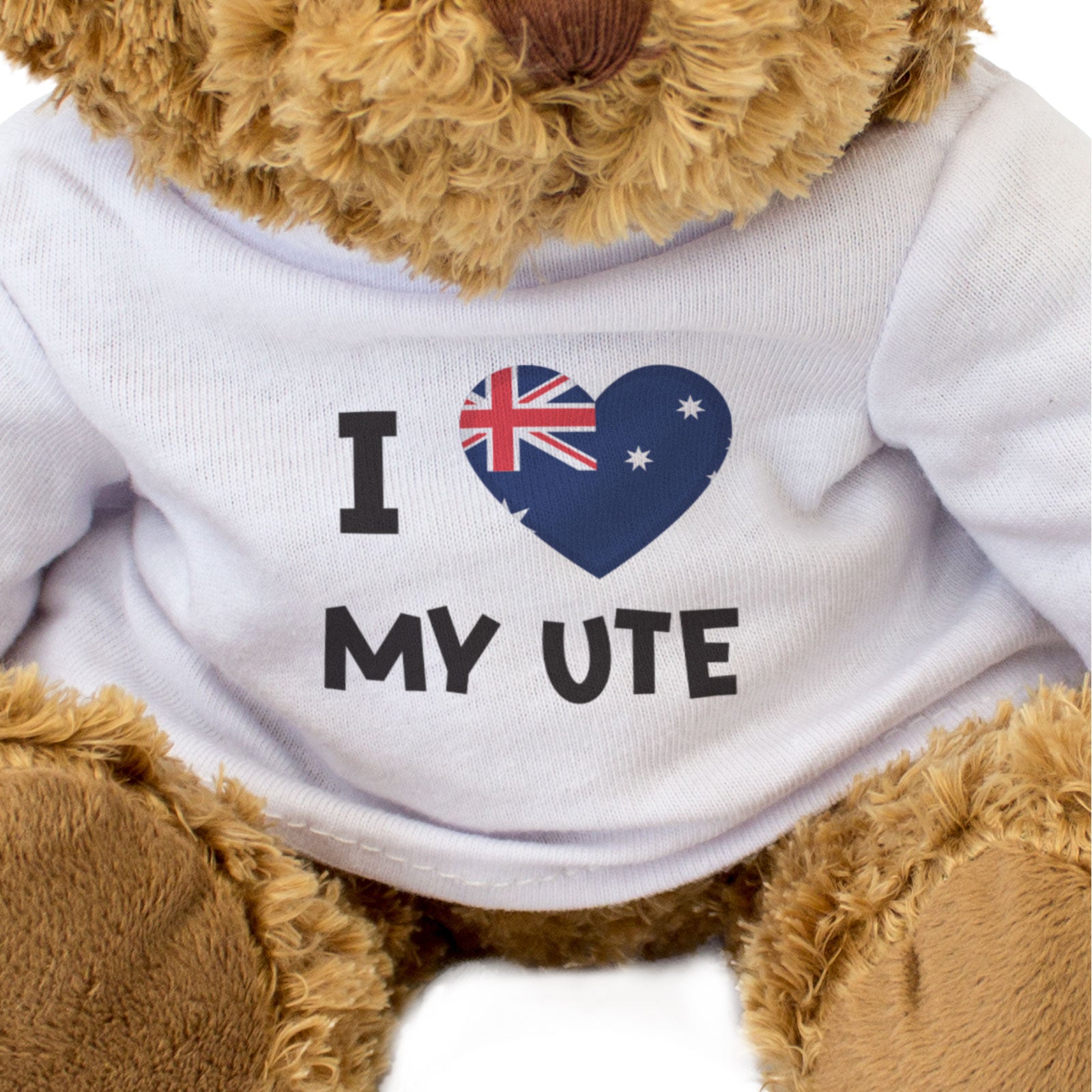 I LOVE MY UTE (AUSTRALIA FLAG) - Teddy Bear - Cute Funny - Gift Present