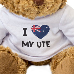 I LOVE MY UTE (AUSTRALIA FLAG) - Teddy Bear - Cute Funny - Gift Present