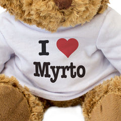 I LOVE MYRTO - Teddy Bear - Cute Cuddly Soft Adorable - Funny Gift Present
