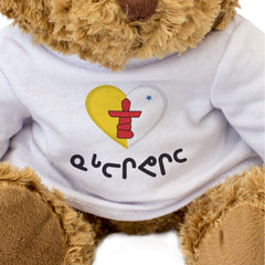 NAGLIGIVAGIT ᓇᒡᓕᒋᕙᒋᑦ (NUNAVUT FLAG) - Teddy Bear - I Love You - Gift Present