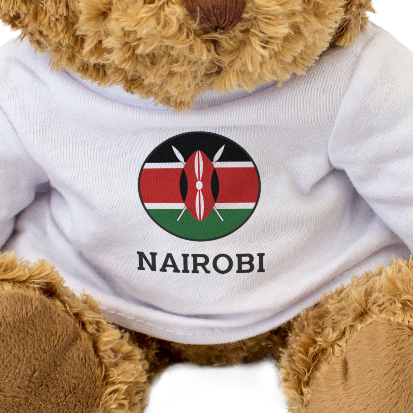 NAIROBI (KENYA FLAG ROUNDEL) - Teddy Bear - Cute Funny - Souvenir Gift Present