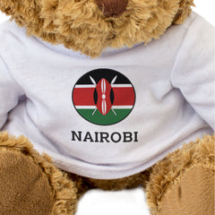NAIROBI (KENYA FLAG ROUNDEL) - Teddy Bear - Cute Funny - Souvenir Gift Present