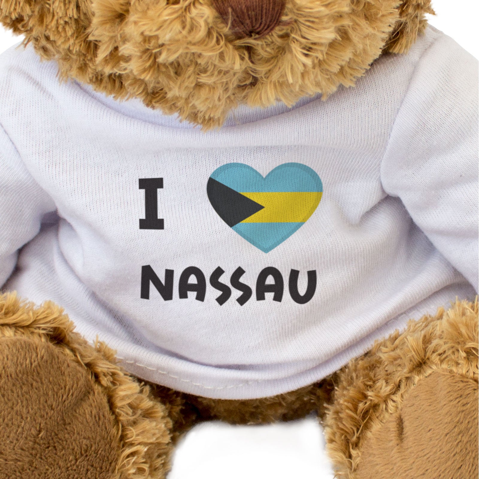 I LOVE NASSAU (BAHAMAS FLAG) - Teddy Bear - Cute Cuddly Soft - Gift Present