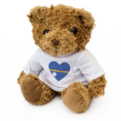 NAURU FLAG HEART - Teddy Bear - Cute Cuddly Soft - Nauruan Gift Present