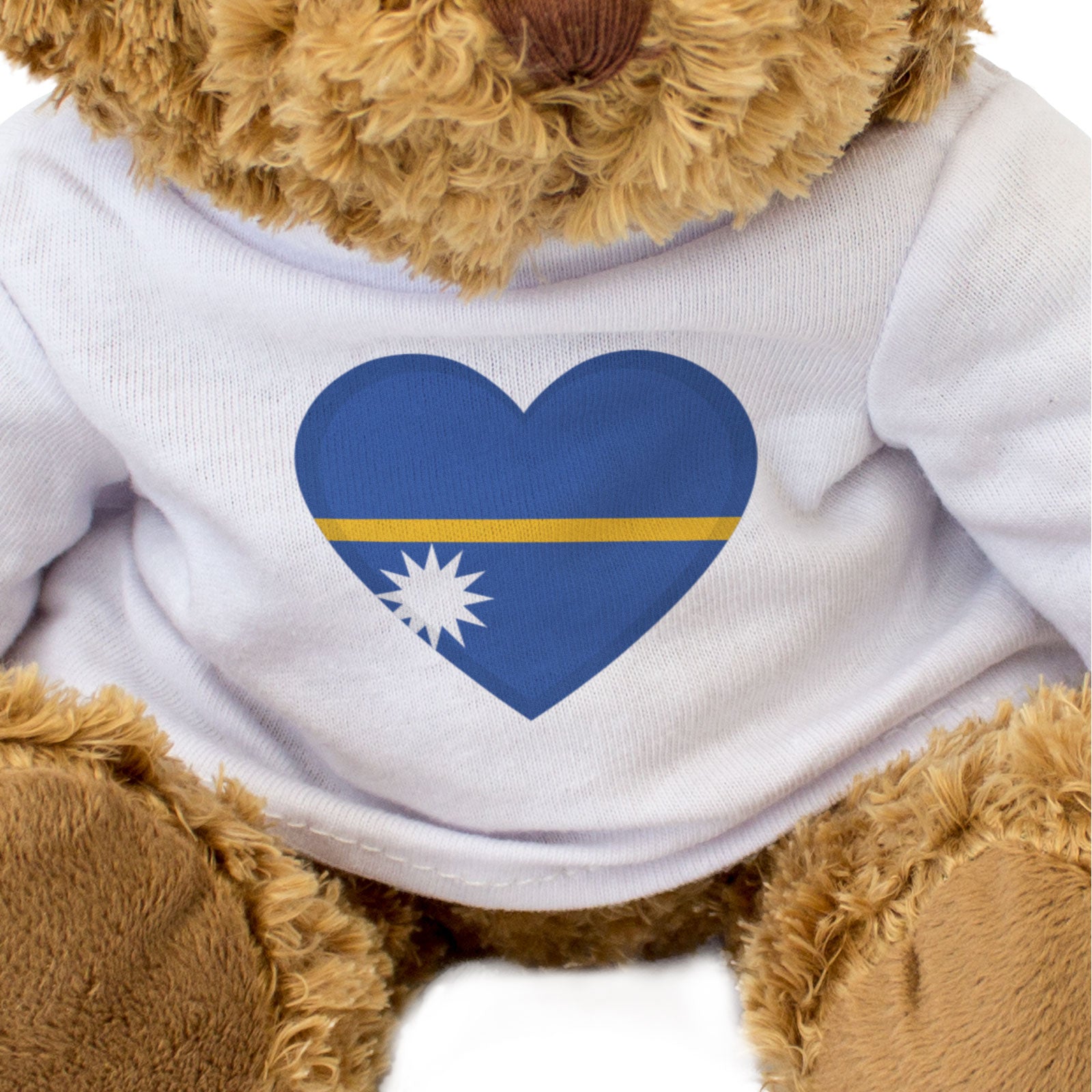 NAURU FLAG HEART - Teddy Bear - Cute Cuddly Soft - Nauruan Gift Present