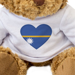 NAURU FLAG HEART - Teddy Bear - Cute Cuddly Soft - Nauruan Gift Present