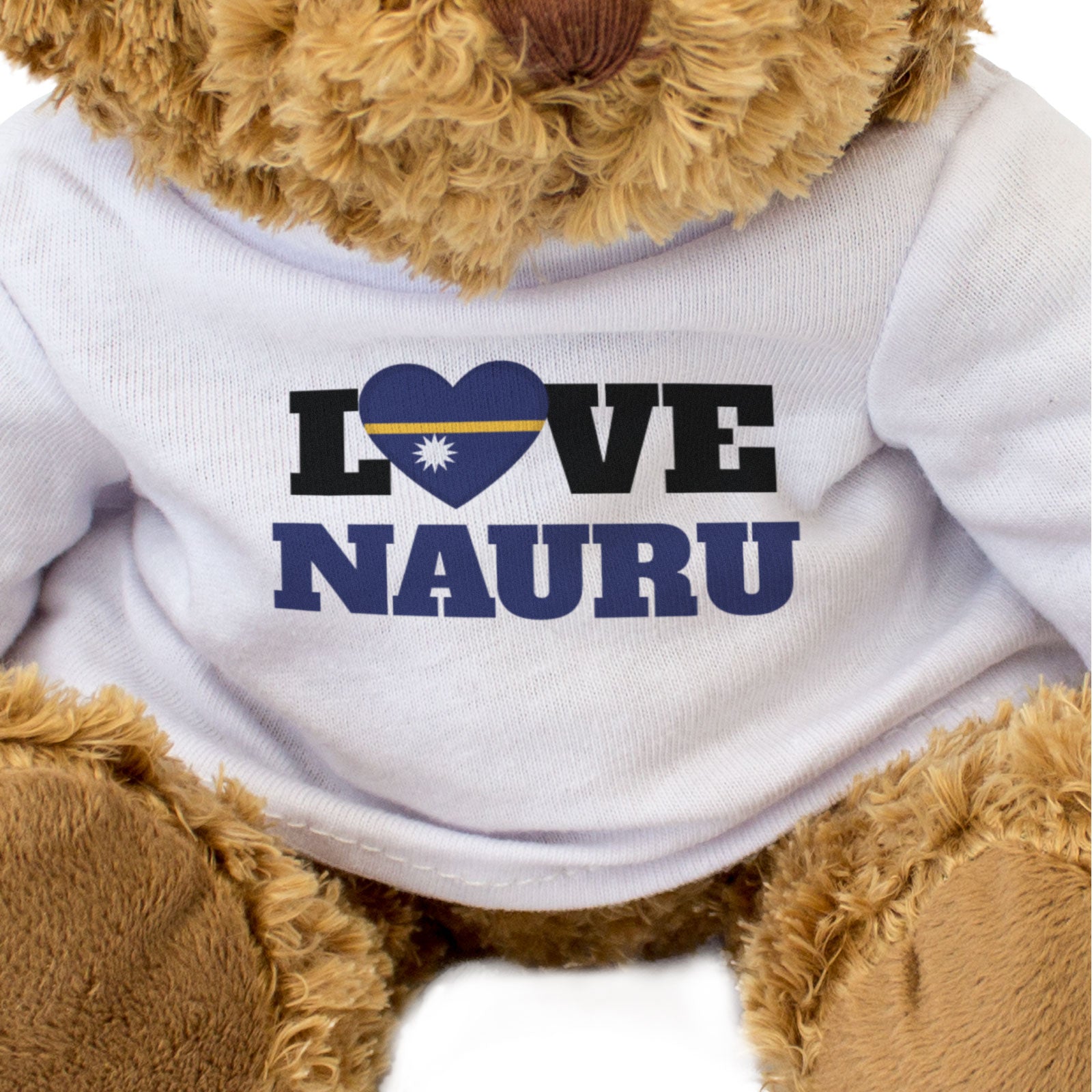 LOVE NAURU (FLAG HEART) - Teddy Bear - Cute Soft Funny - Souvenir Gift Present