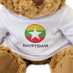 NAYPYIDAW (MYANMAR FLAG ROUNDEL) - Teddy Bear - Funny Souvenir Gift Present