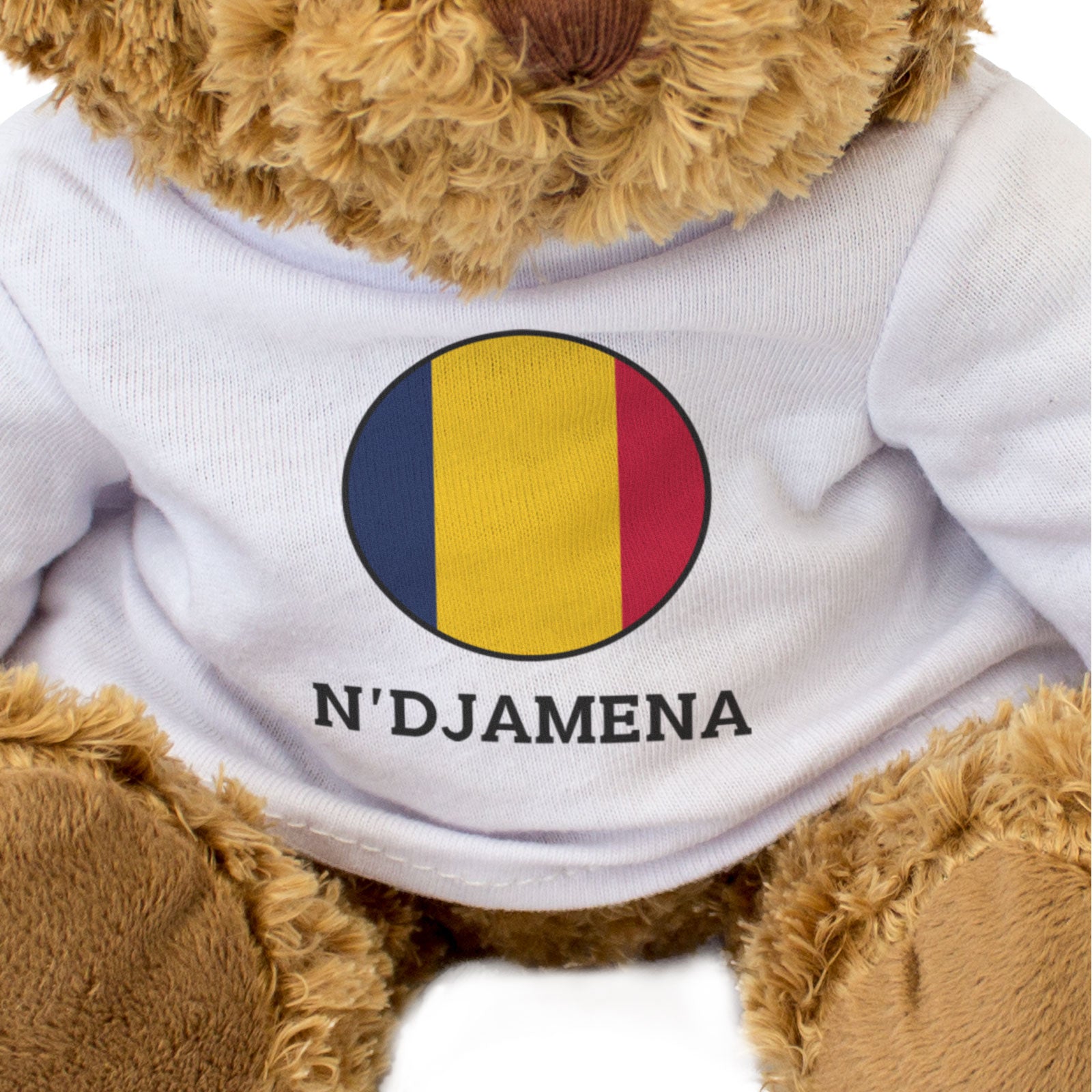 N'DJAMENA (CHAD FLAG ROUNDEL) - Teddy Bear - Cute Funny - Souvenir Gift Present