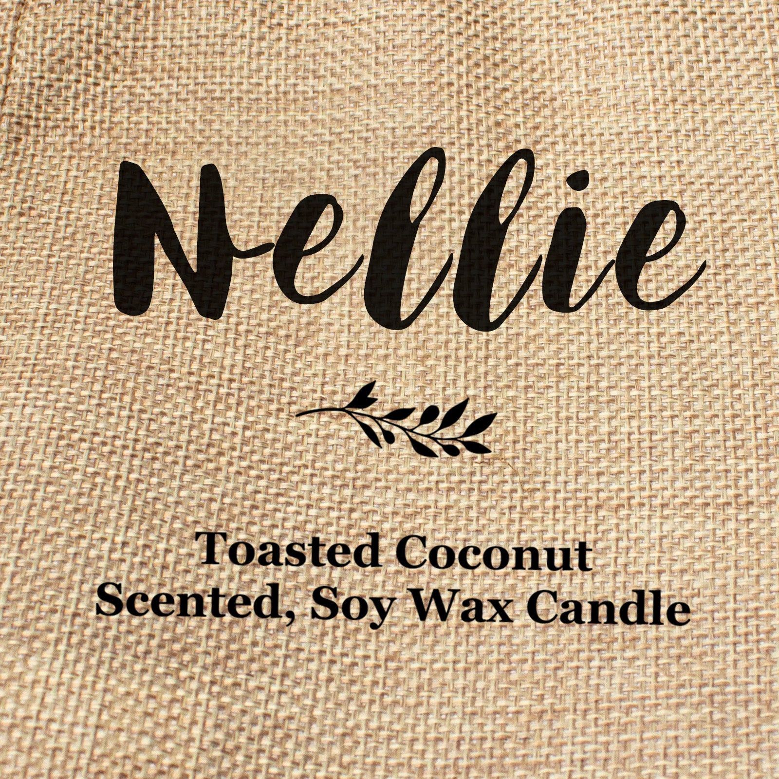 Nellie personalised faux-burlap candle gift bag