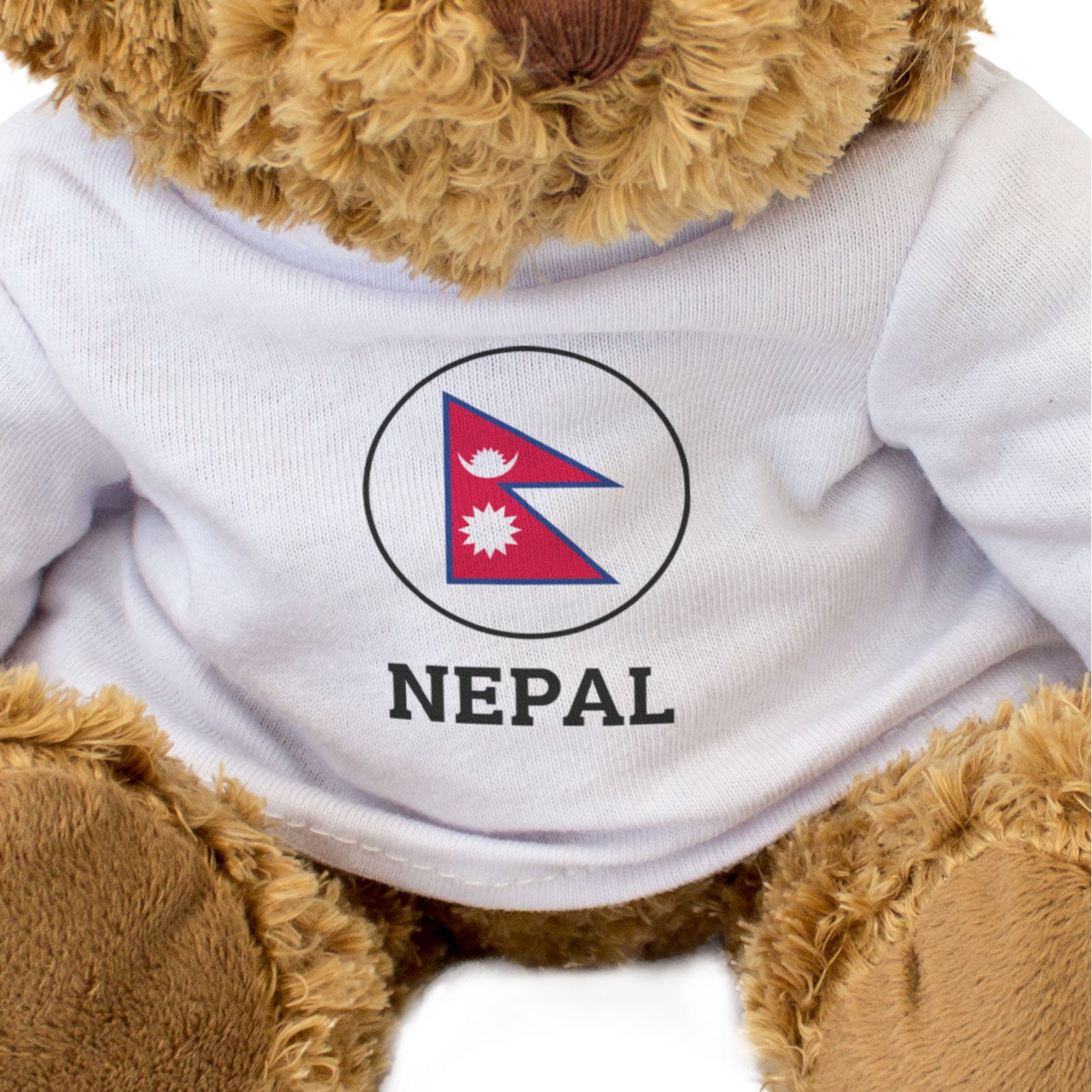 NEPAL FLAG ROUNDEL - Teddy Bear - Cute Cuddly Soft - Nepalese Gift Present